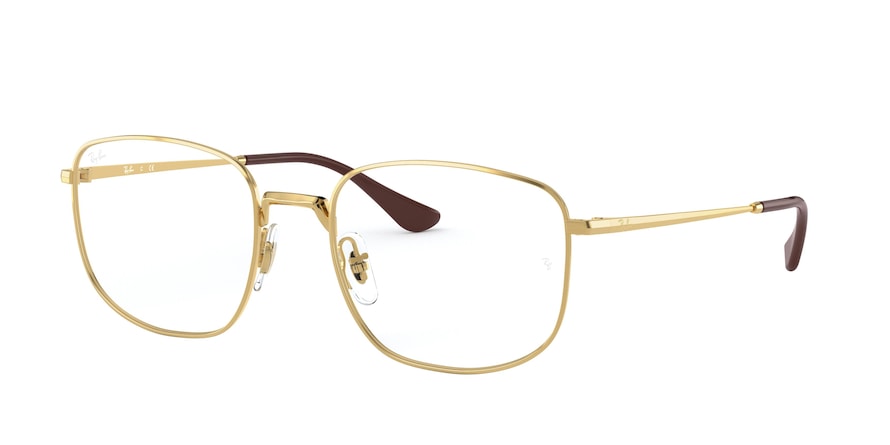 Ray-Ban Optical RX6457 Square Eyeglasses  2500-SHINY GOLD 53-19-145 - Color Map gold