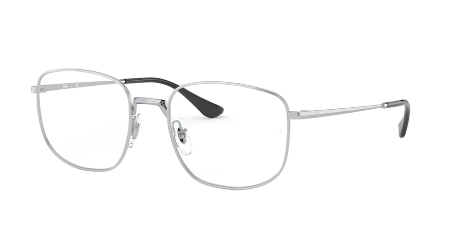 Ray-Ban Optical RX6457 Square Eyeglasses  2501-SHINY SILVER 53-19-145 - Color Map silver