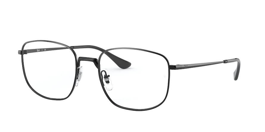 Ray-Ban Optical RX6457 Square Eyeglasses  2509-SHINY BLACK 53-19-145 - Color Map black