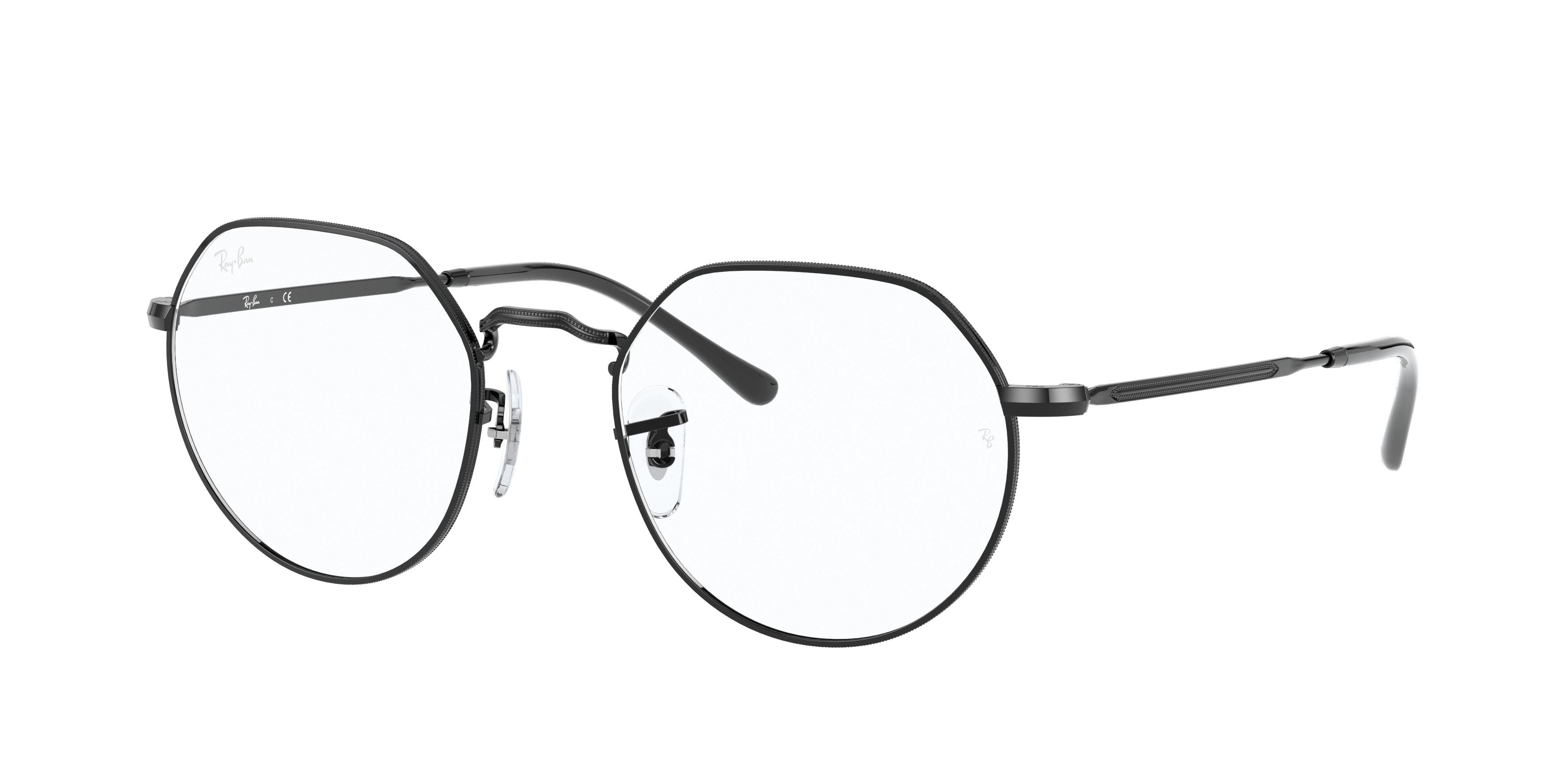 Ray-Ban Optical JACK RX6465F Irregular Eyeglasses  2509-Black 53-145-20 - Color Map Black