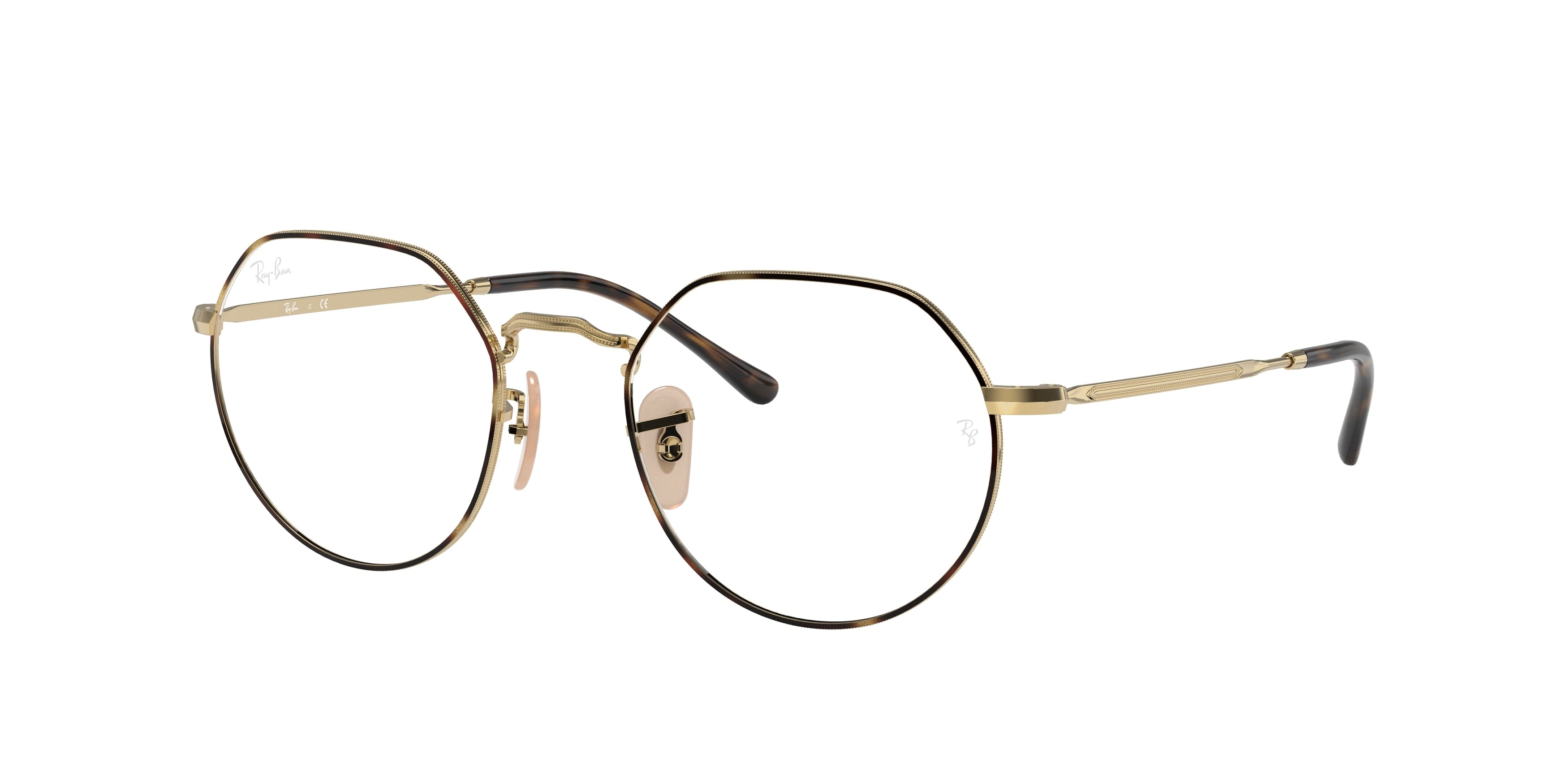 Ray-Ban Optical JACK RX6465 Irregular Eyeglasses  2945-Havana On Gold 51-140-20 - Color Map Tortoise