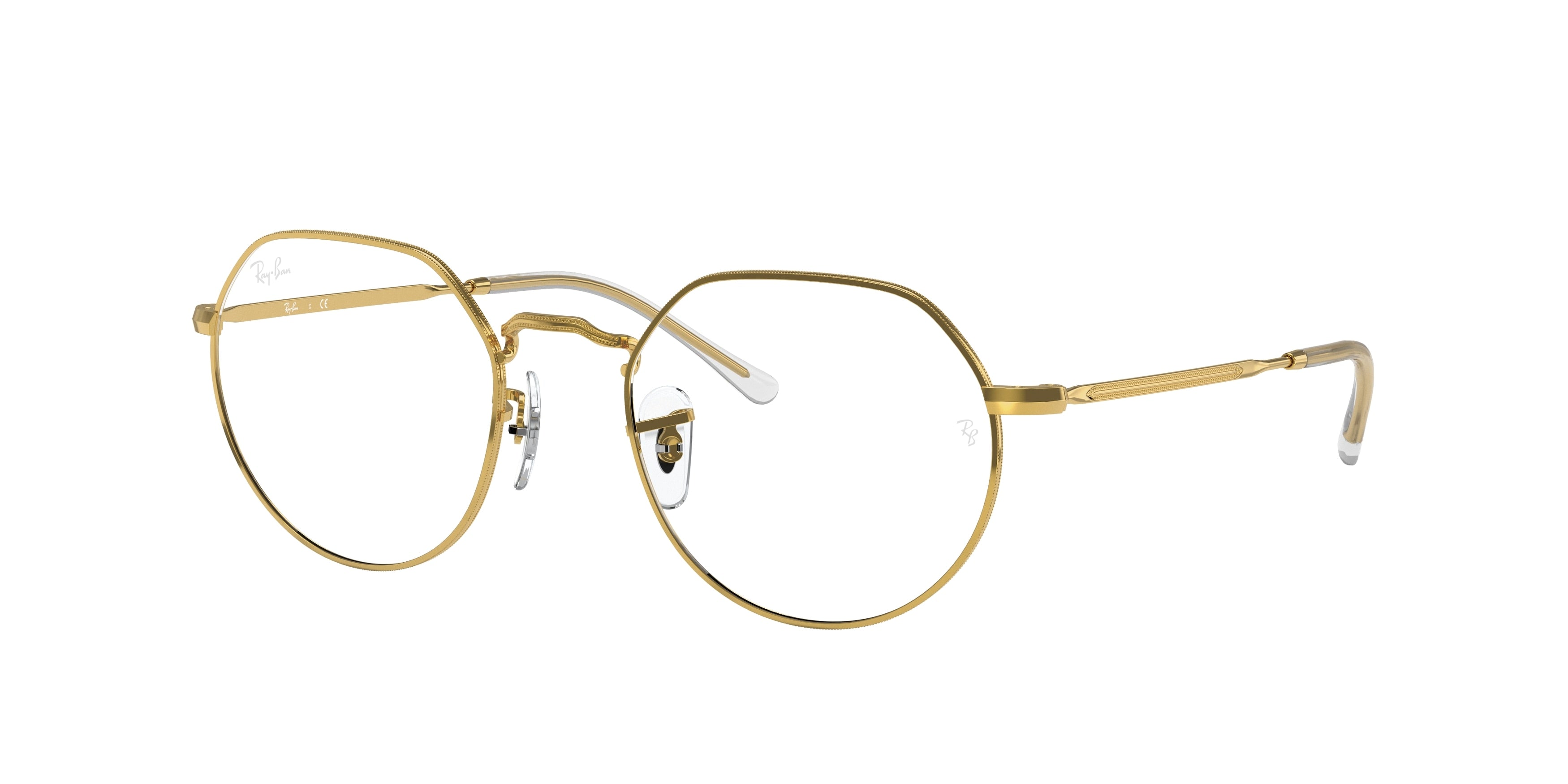 Ray-Ban Optical JACK RX6465 Irregular Eyeglasses  3086-Gold 51-140-20 - Color Map Gold