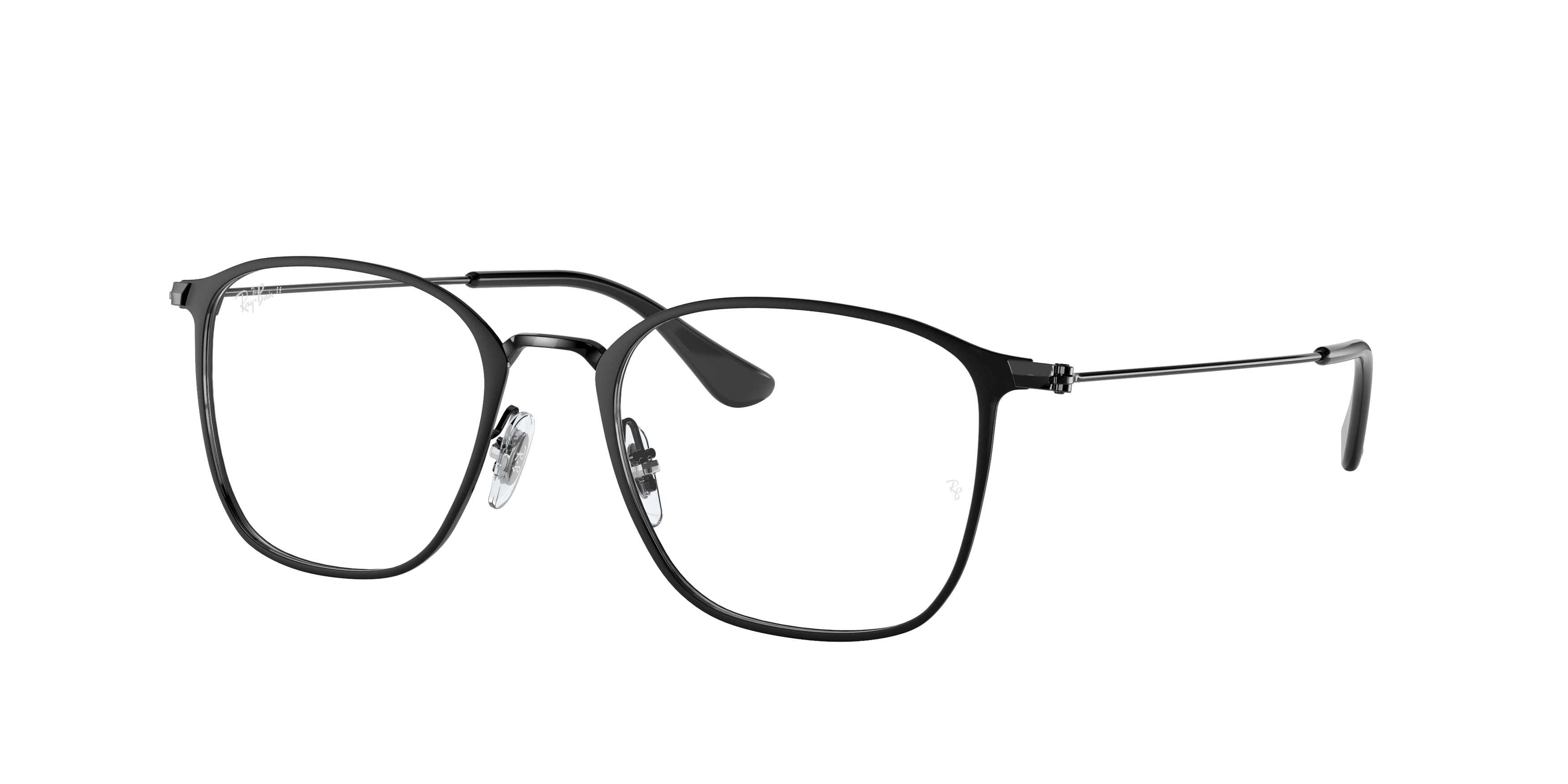 Ray-Ban Optical RX6466 Square Eyeglasses  2904-Black 51-145-19 - Color Map Black