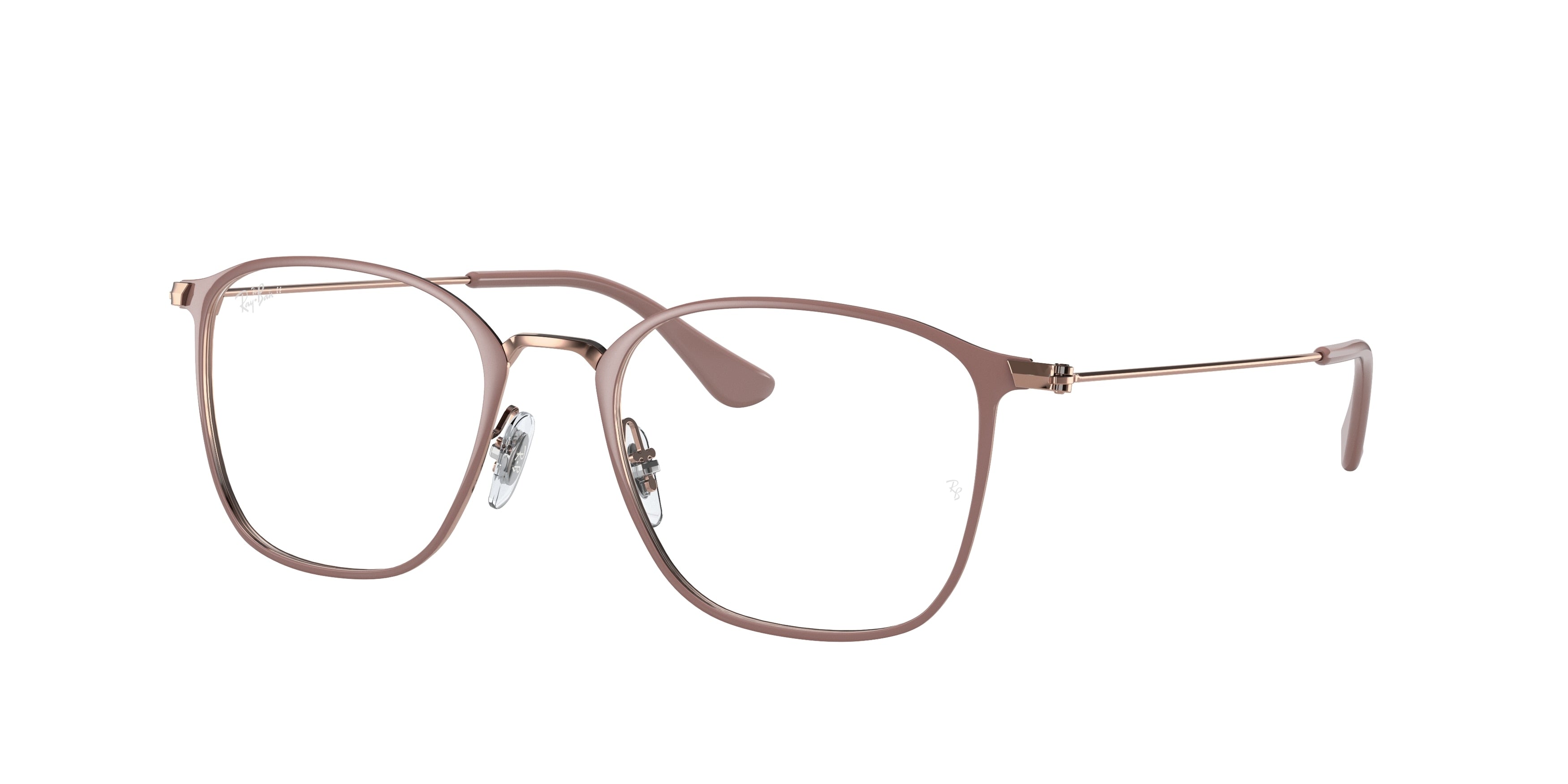 Ray-Ban Optical RX6466 Square Eyeglasses  2973-Beige On Copper 51-145-19 - Color Map Brown