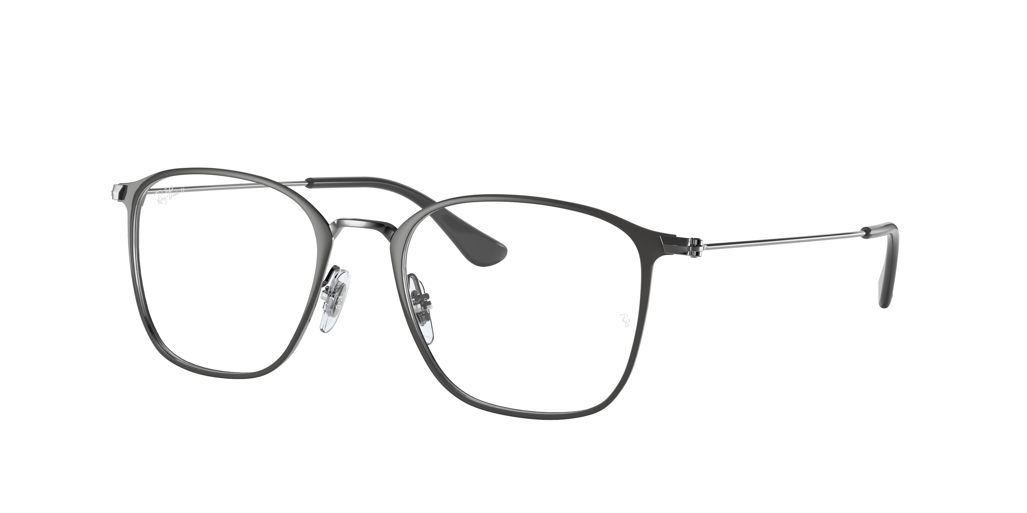 Ray-Ban Optical RX6466 Square Eyeglasses  3102-Grey On Gunmetal 51-145-19 - Color Map Grey