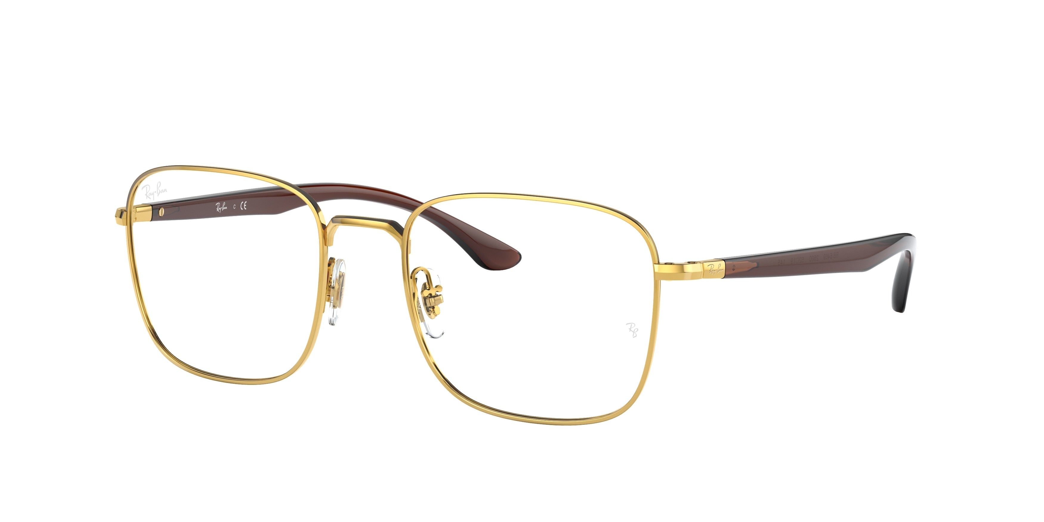 Ray-Ban Optical RX6469 Square Eyeglasses  2500-Gold 52-145-19 - Color Map Gold