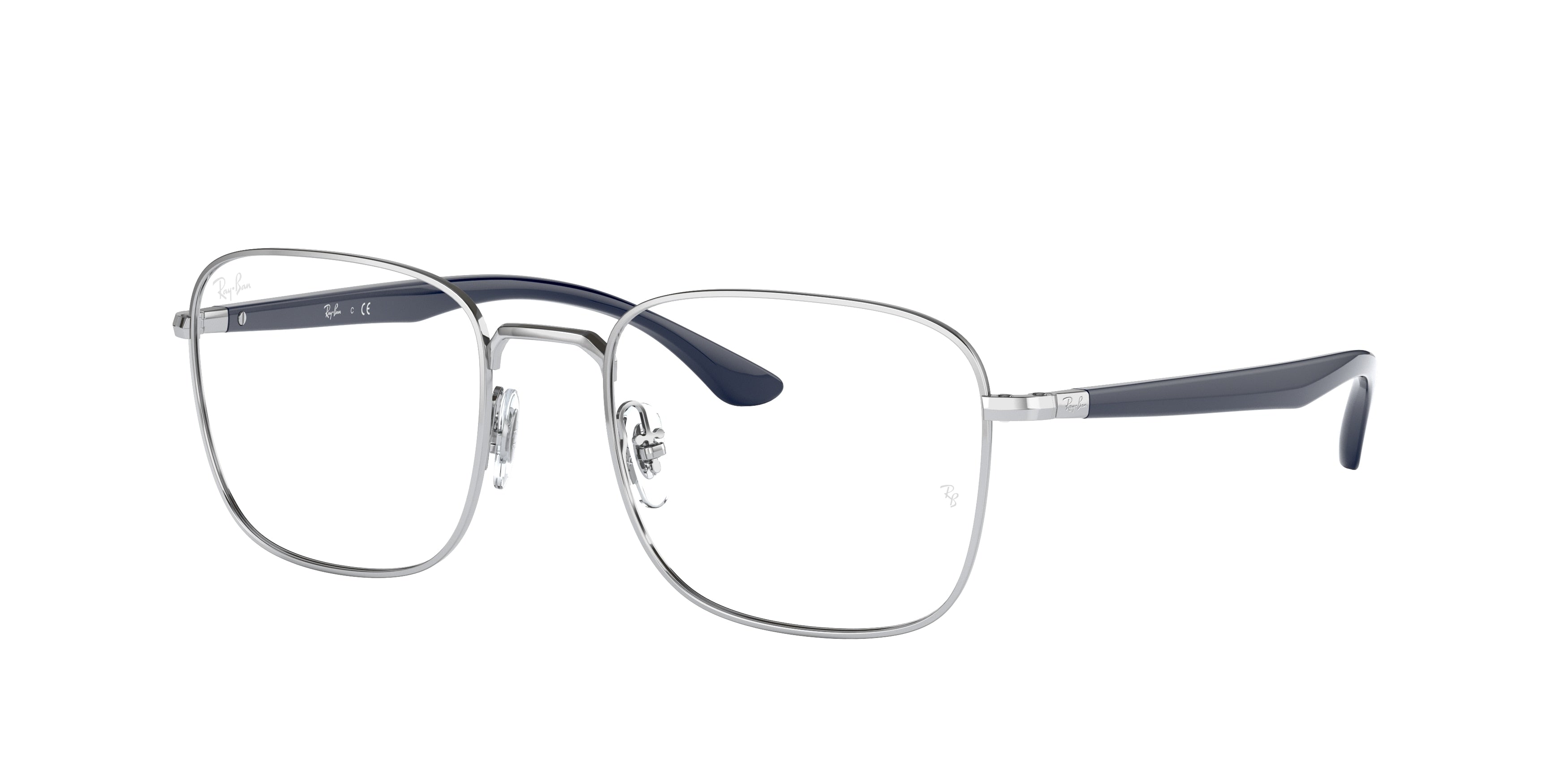 Ray-Ban Optical RX6469 Square Eyeglasses  2501-Silver 50-145-19 - Color Map Silver