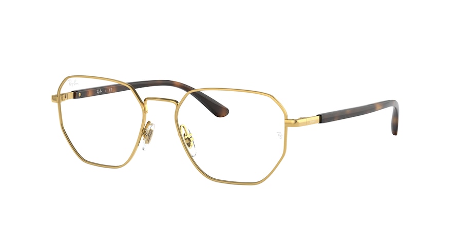 Ray-Ban Optical RX6471 Irregular Eyeglasses  2500-GOLD 52-17-145 - Color Map gold