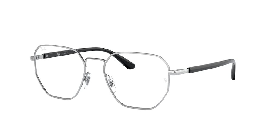 Ray-Ban Optical RX6471 Irregular Eyeglasses  2501-SILVER 52-17-145 - Color Map silver