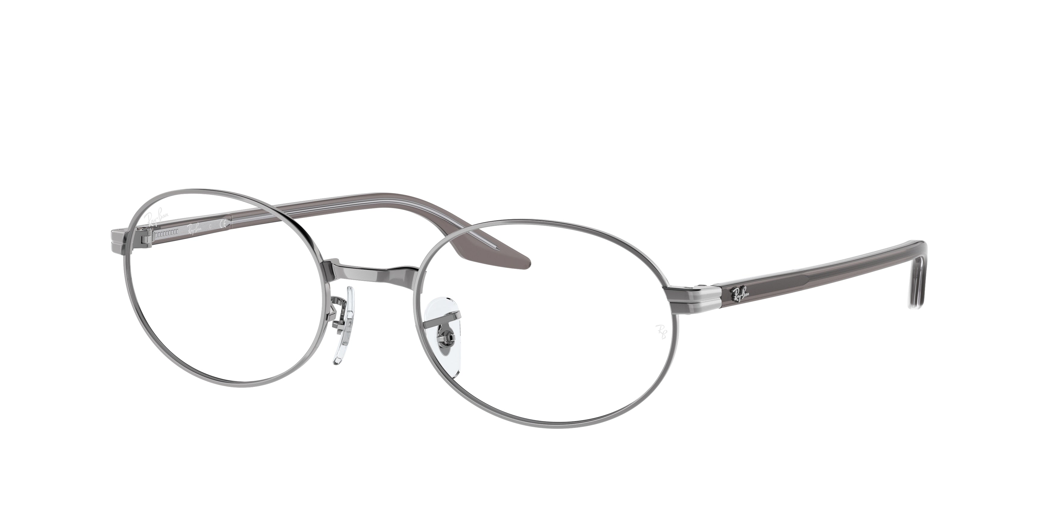 Ray-Ban Optical RX6481V Oval Eyeglasses  3123-Gunmetal 53-145-21 - Color Map Grey