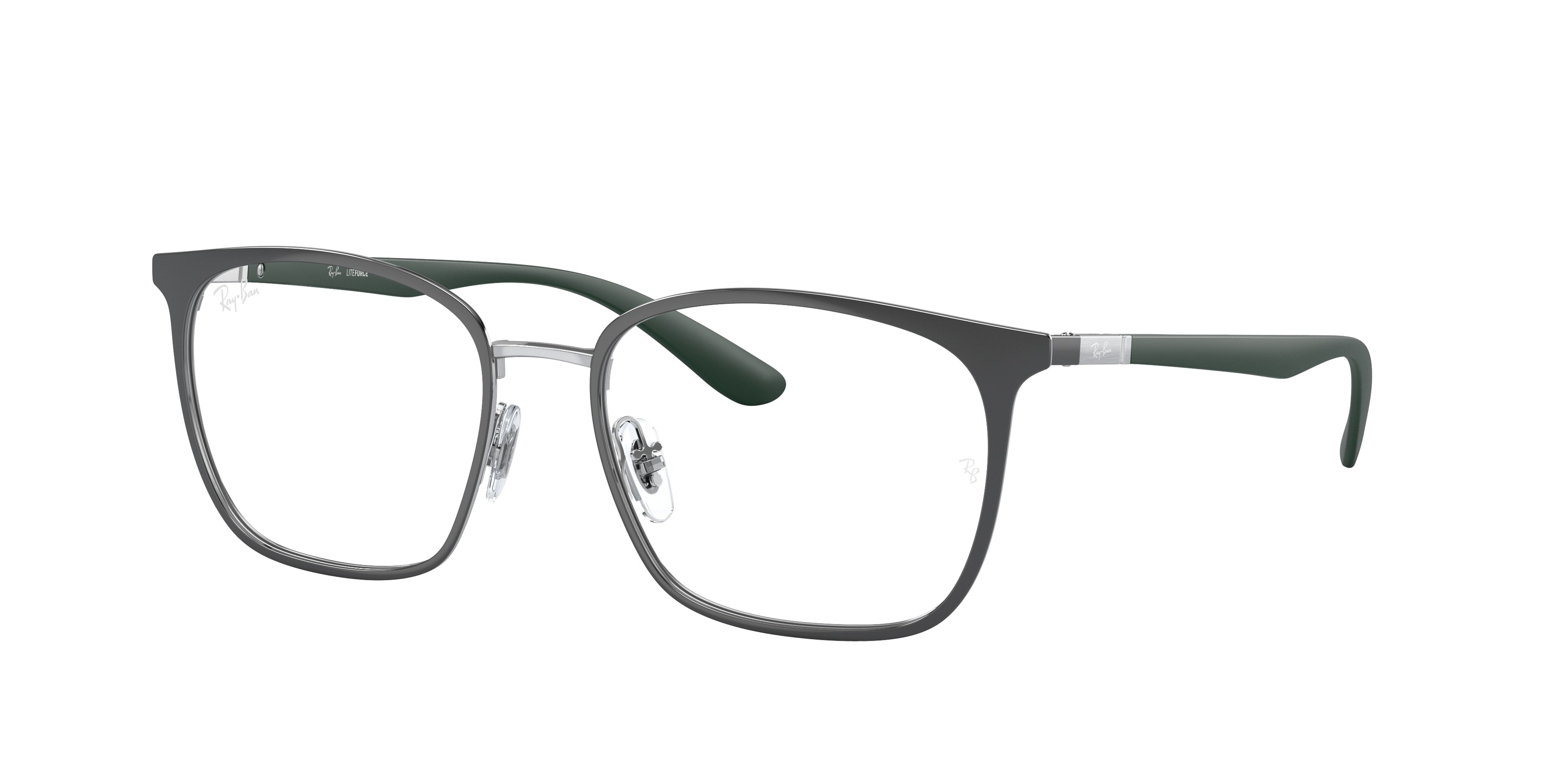 Ray-Ban Optical RX6486 Square Eyeglasses  3125-Grey On Silver 54-145-17 - Color Map Grey