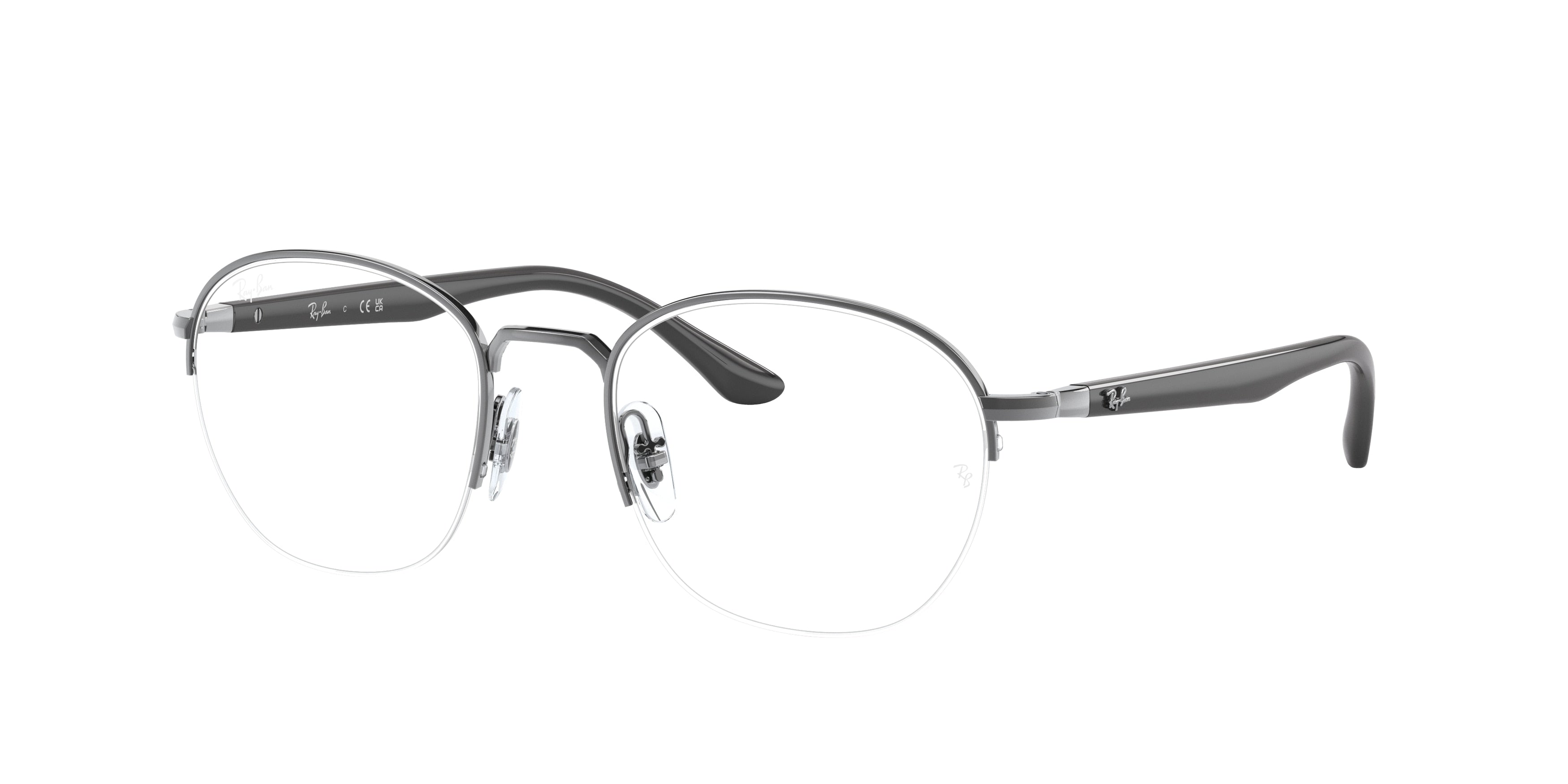 Ray-Ban Optical RX6487 Square Eyeglasses  2502-Gunmetal 52-145-20 - Color Map Grey