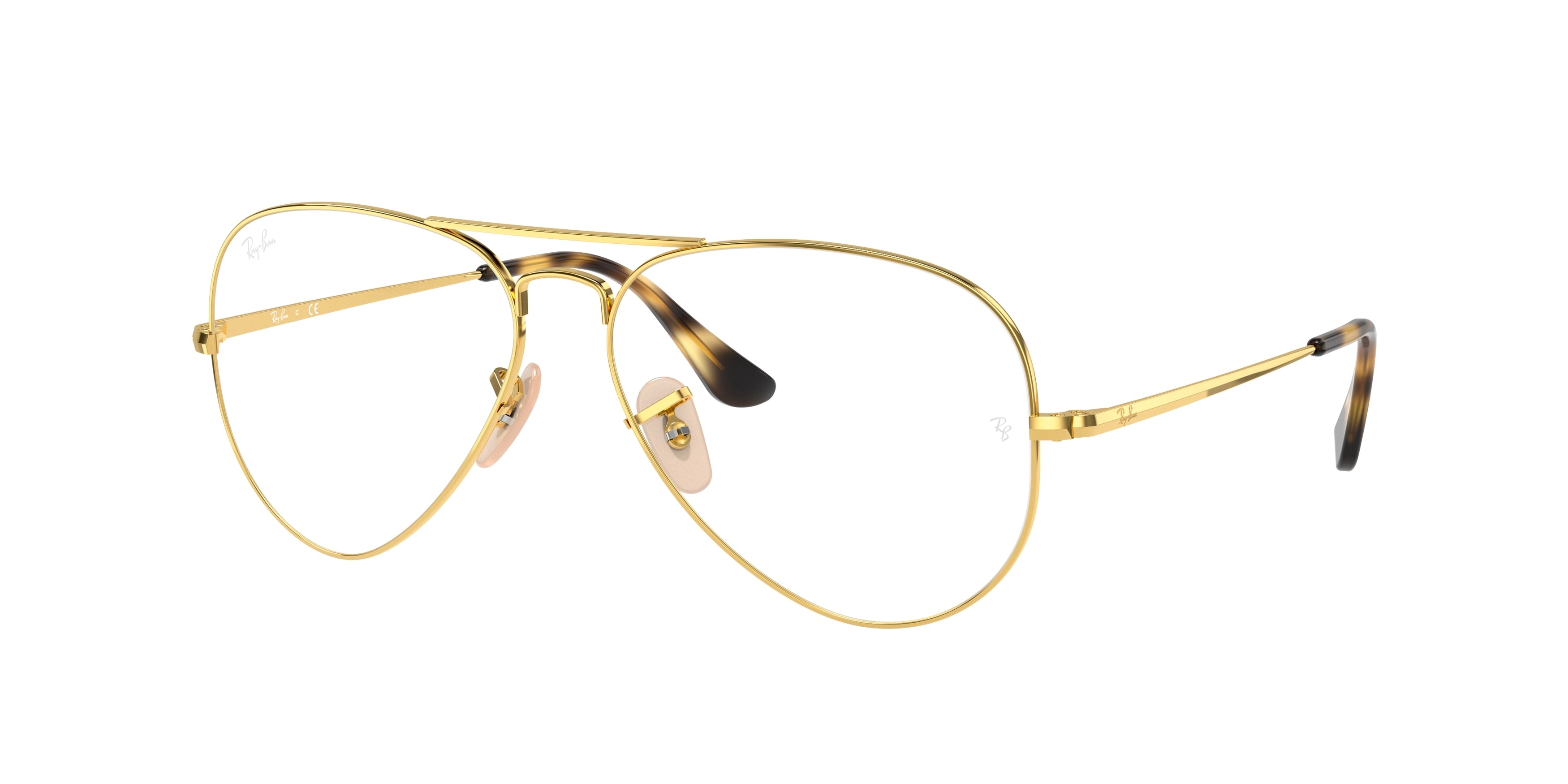 Ray-Ban Optical AVIATOR RX6489 Pilot Eyeglasses  2500-Gold 57-140-14 - Color Map Gold