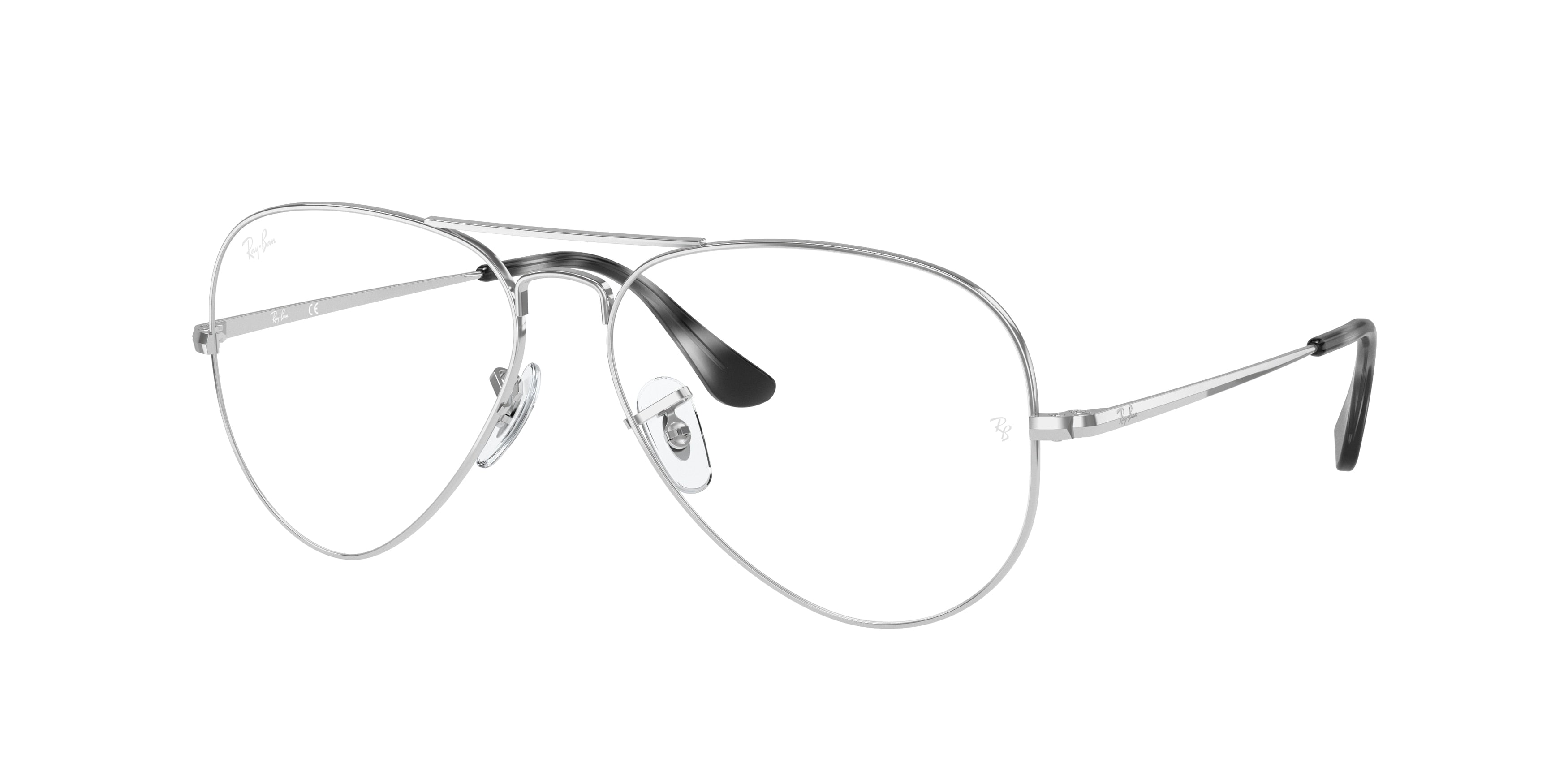 Ray-Ban Optical AVIATOR RX6489 Pilot Eyeglasses  2501-Silver 57-140-14 - Color Map Silver