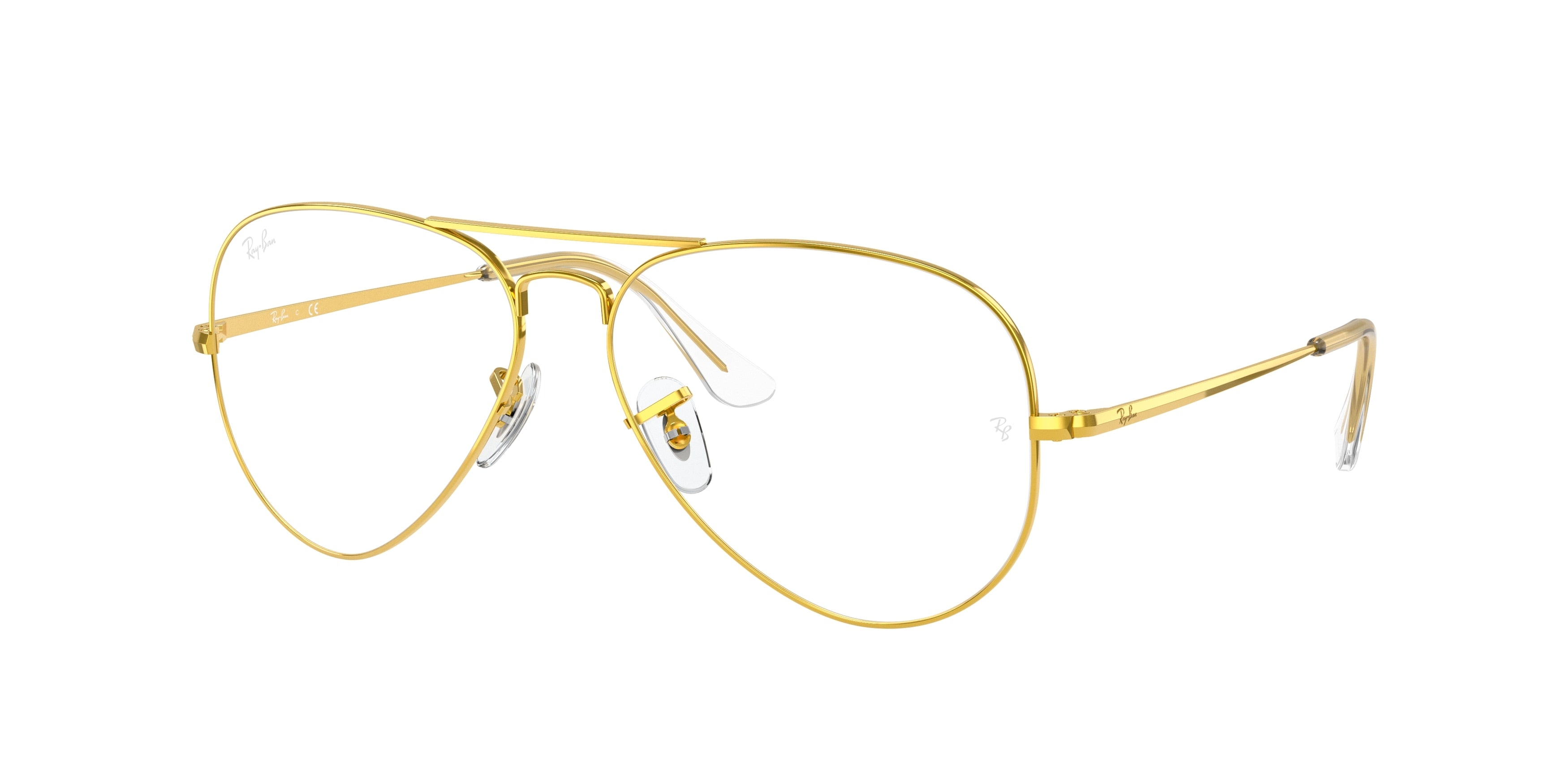 Ray-Ban Optical AVIATOR RX6489 Pilot Eyeglasses  3086-Gold 57-140-14 - Color Map Gold