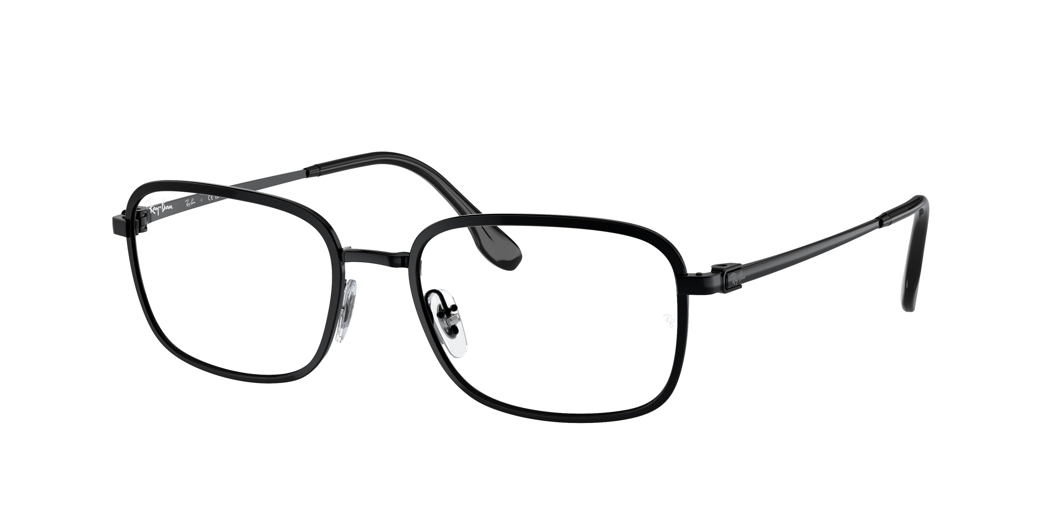 Ray-Ban Optical RX6495 Pillow Eyeglasses  2509-Black 54-145-19 - Color Map Black