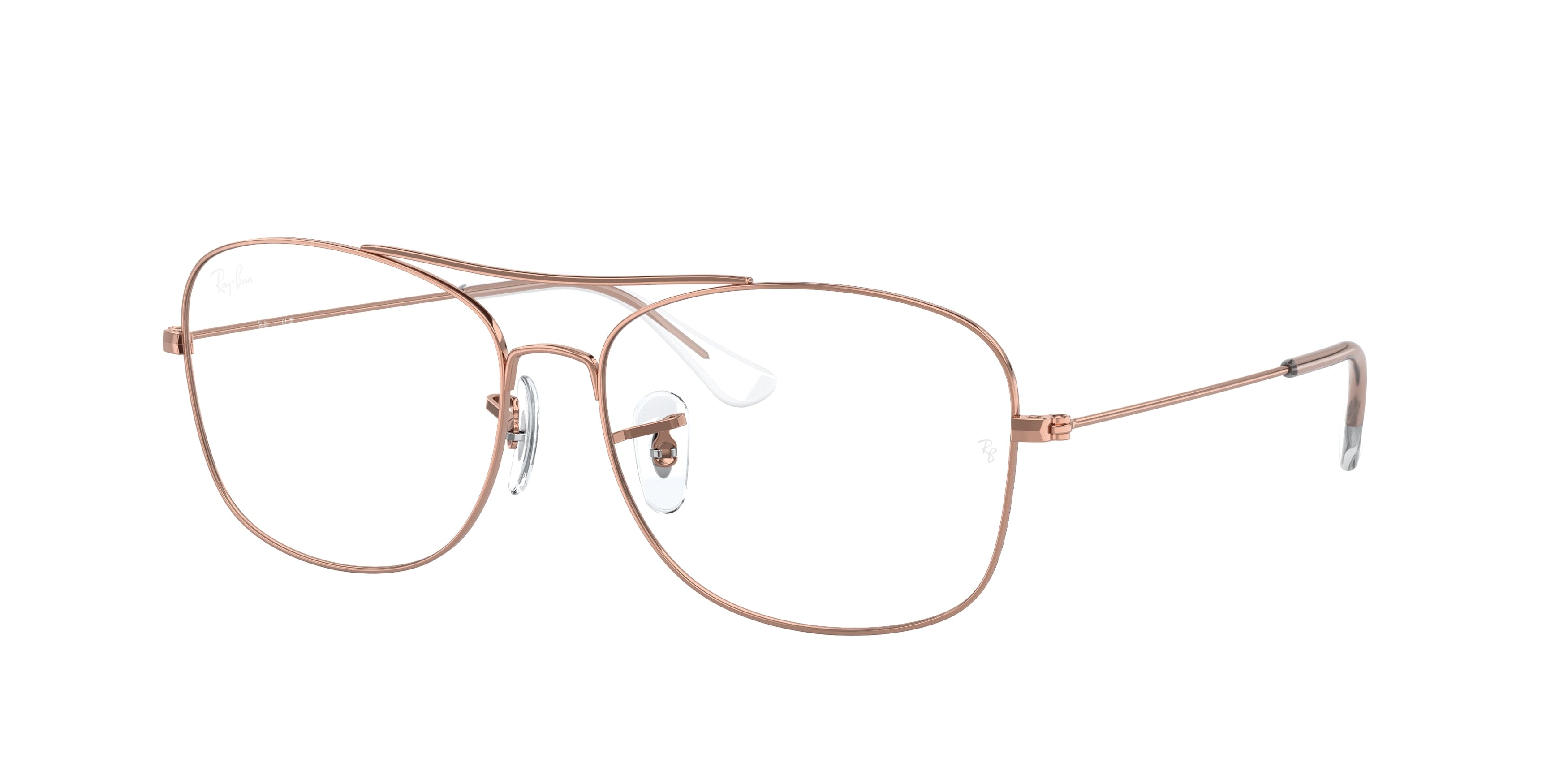 Ray-Ban Optical RX6499 Pillow Eyeglasses  3094-Rose Gold 57-145-15 - Color Map Gold