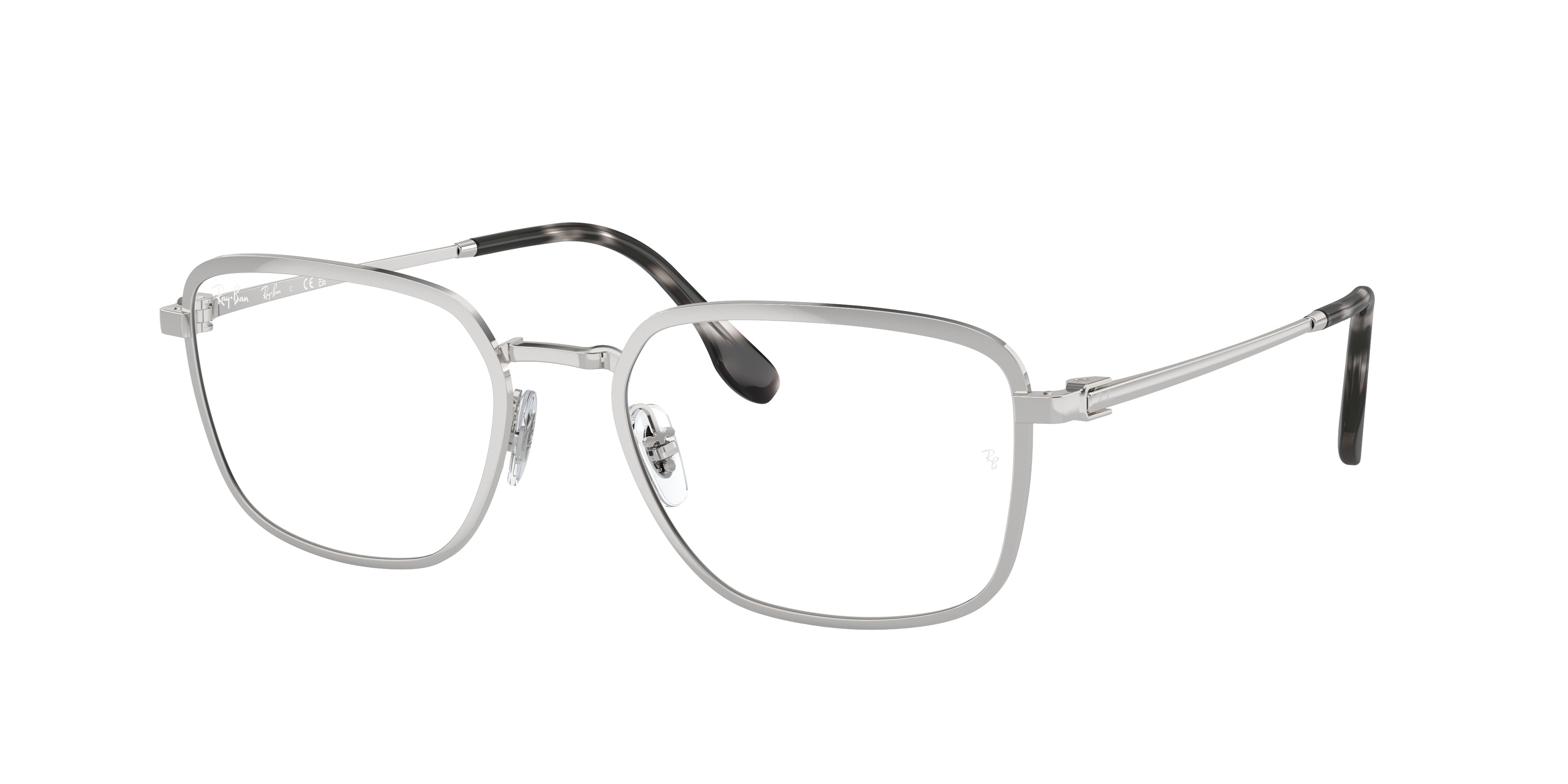 Ray-Ban Optical RX6511 Pillow Eyeglasses  2501-Silver 55-145-19 - Color Map Silver