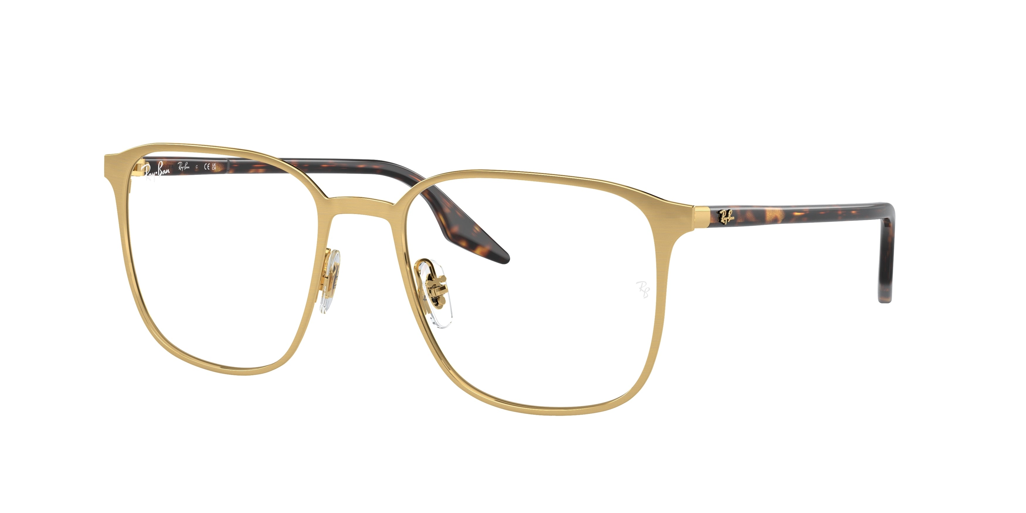 Ray-Ban Optical RX6512 Square Eyeglasses  2860-Gold 54-145-19 - Color Map Gold