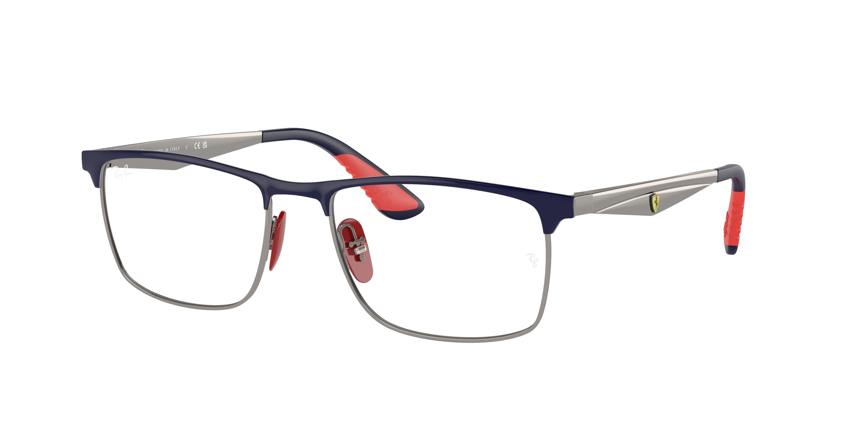 Ray-Ban Optical RX6516M Rectangle Eyeglasses  F086-Blue On Gunmetal 55-145-18 - Color Map Blue