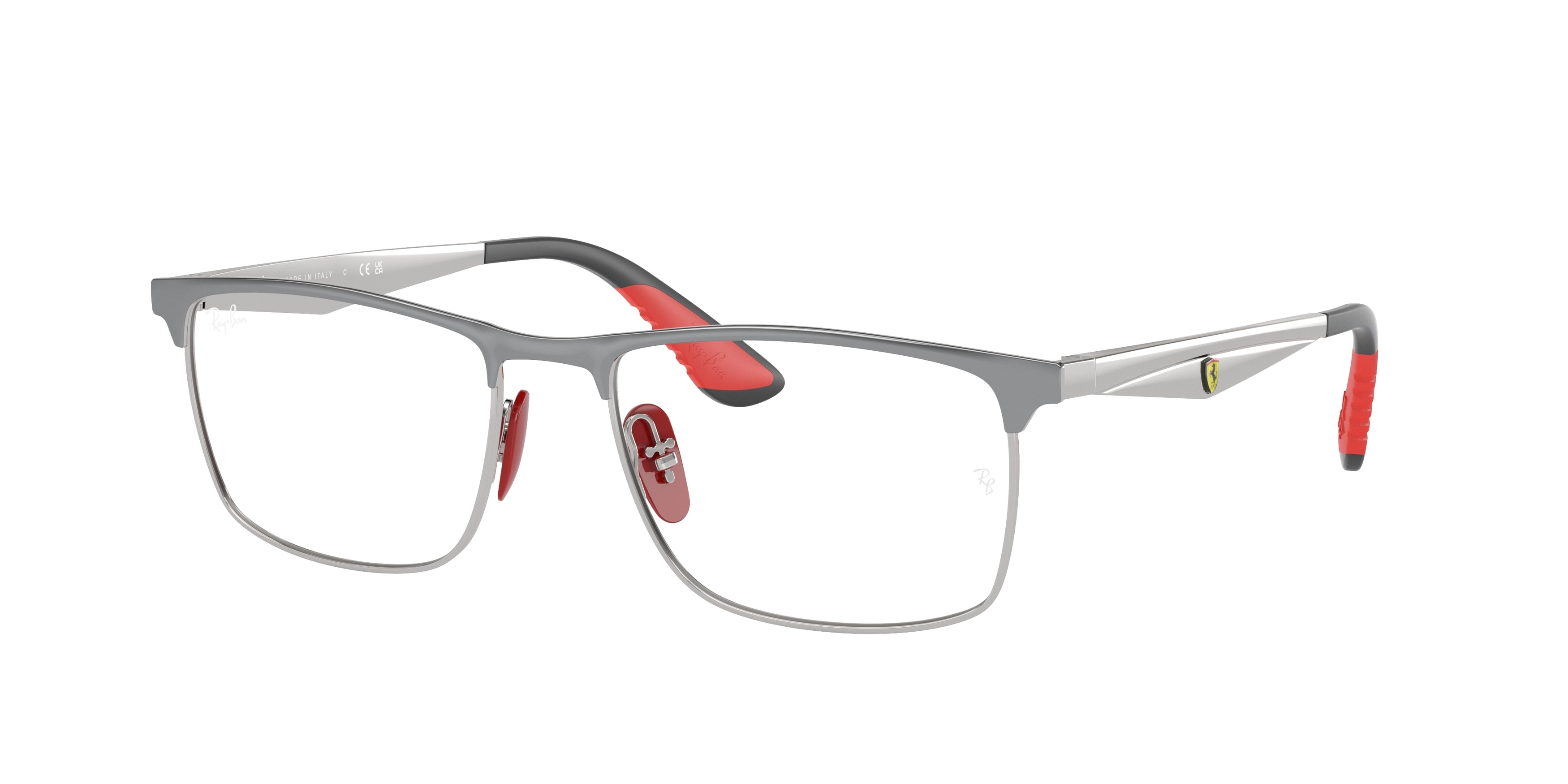 Ray-Ban Optical RX6516M Rectangle Eyeglasses  F089-Gunmetal On Silver 55-145-18 - Color Map Grey