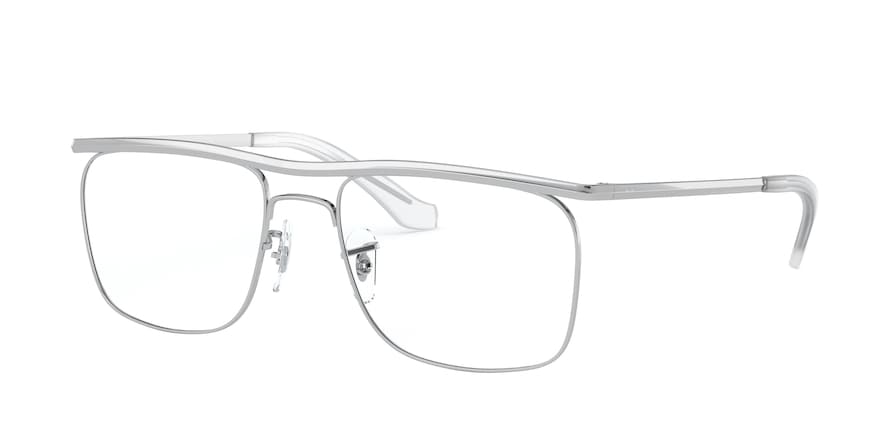 Ray-Ban Optical OLYMPIAN IX RX6519 Square Eyeglasses  2501-SILVER 54-18-145 - Color Map silver