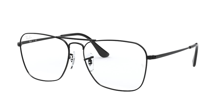 Ray-Ban Optical CARAVAN II RX6536 Square Eyeglasses  2509-Black 57-145-15 - Color Map Black