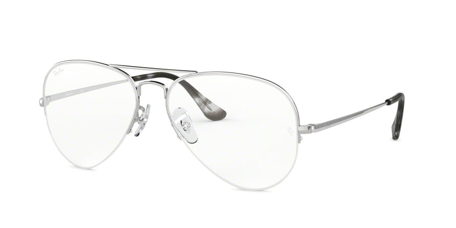 Ray-Ban Optical AVIATOR GAZE RX6589 Pilot Eyeglasses  2501-SILVER 59-15-140 - Color Map silver