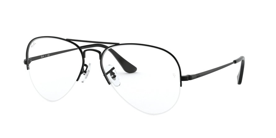 Ray-Ban Optical AVIATOR GAZE RX6589 Pilot Eyeglasses  2503-MATTE BLACK 59-15-140 - Color Map black