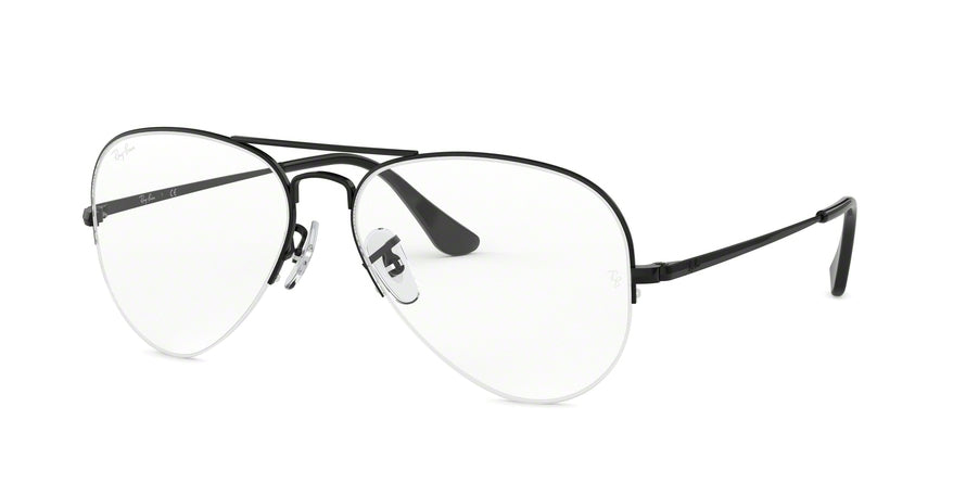 Ray-Ban Optical AVIATOR GAZE RX6589 Pilot Eyeglasses  2509-BLACK 56-15-140 - Color Map black