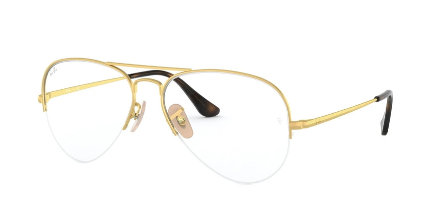 Ray-Ban Optical AVIATOR GAZE RX6589 Pilot Eyeglasses  3033-MATTE GOLD 59-15-140 - Color Map gold