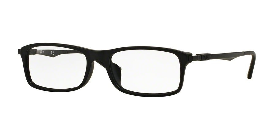 Ray-Ban Optical RX7017F Rectangle Eyeglasses  2477-MATTE BLACK 54-17-145 - Color Map black