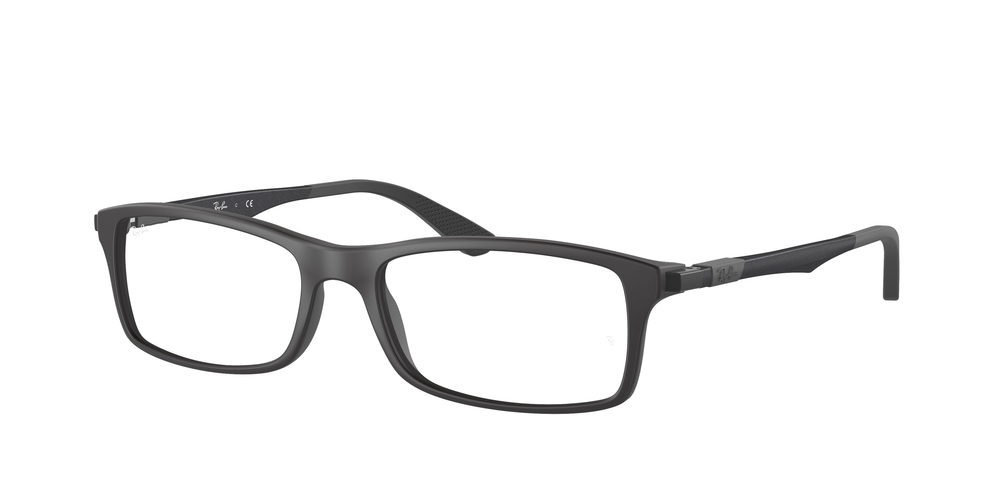 Ray-Ban Optical RX7017 Rectangle Eyeglasses  5196-Black 56-150-17 - Color Map Black
