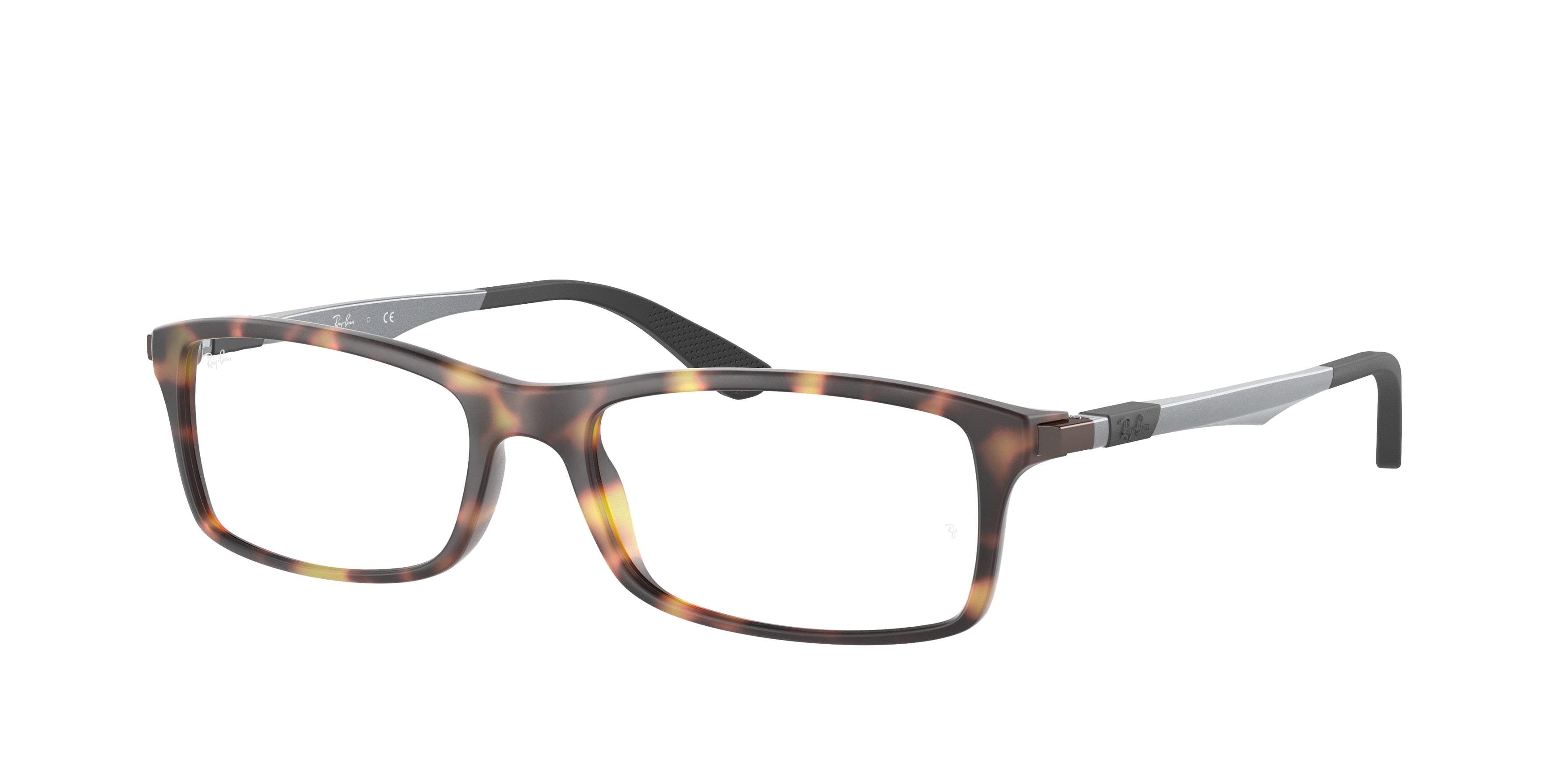 Ray-Ban Optical RX7017 Rectangle Eyeglasses  5200-Havana 56-150-17 - Color Map Tortoise