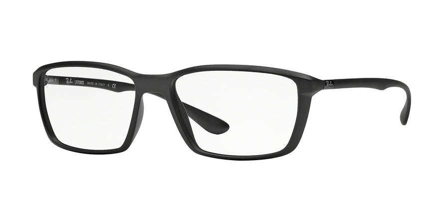 Ray-Ban Optical LITEFORCE RX7018 Square Eyeglasses  5204-MATTE BLACK 55-16-145 - Color Map black