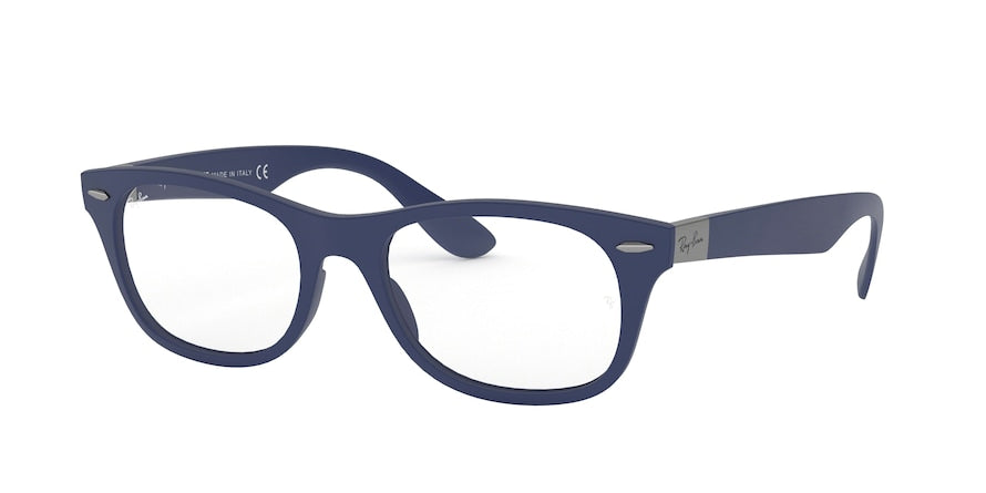 Ray-Ban Optical RX7032 Square Eyeglasses  5207-MATTE BLUE 52-17-145 - Color Map blue