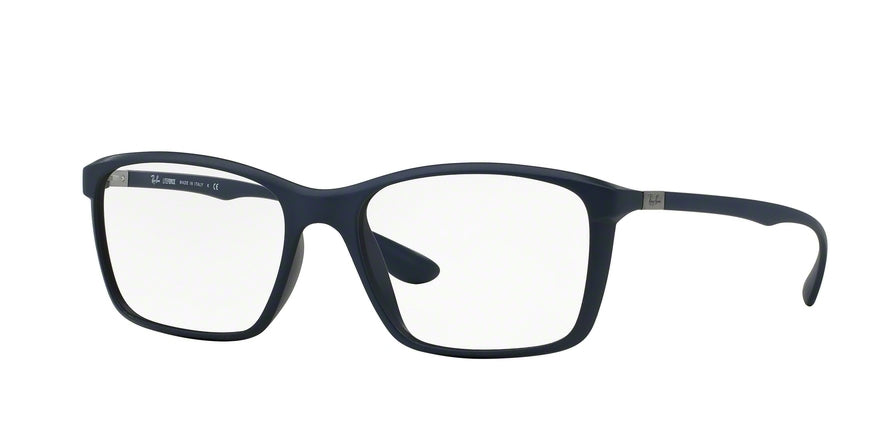 Ray-Ban Optical RX7036 Square Eyeglasses  5439-MATTE DARK BLUE 55-17-145 - Color Map blue