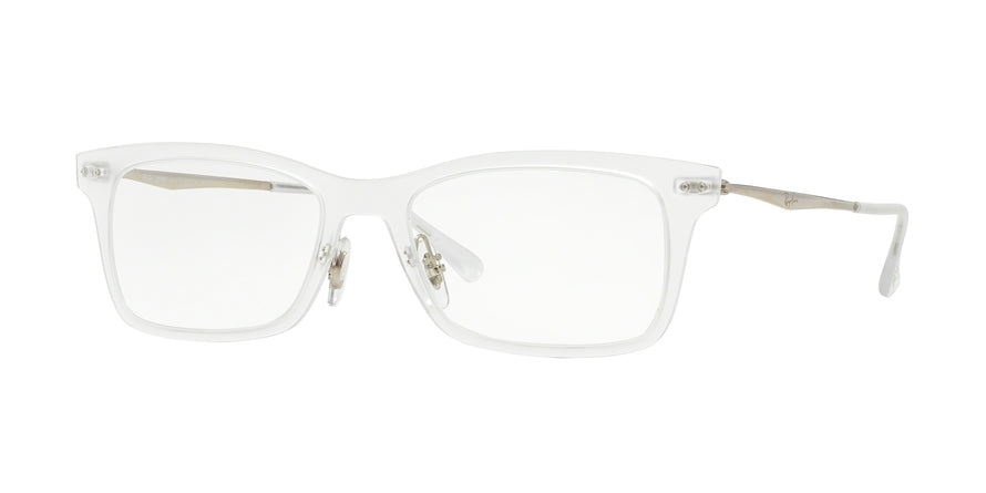 Ray-Ban Optical RX7039 Rectangle Eyeglasses  5452-MATTE TRASPARENT 53-18-140 - Color Map clear