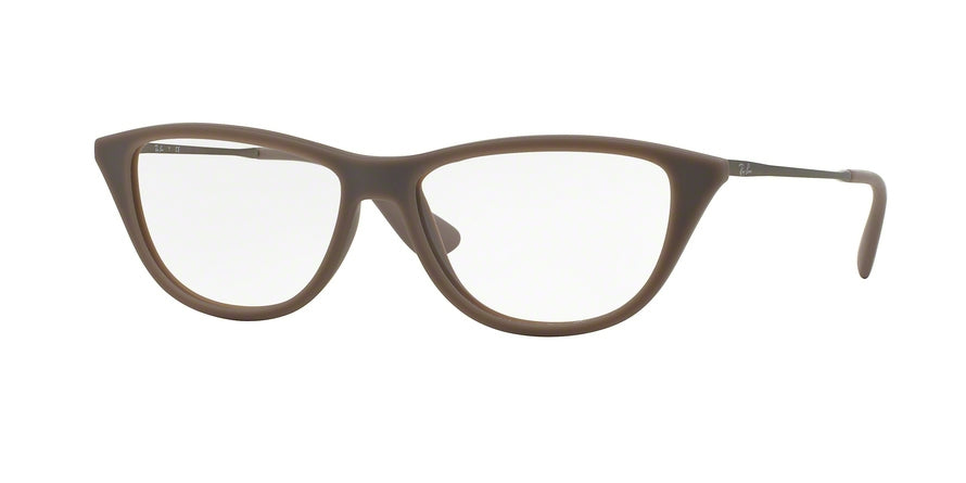 Ray-Ban Optical RX7042 Cat Eye Eyeglasses  5469-UBBER DEMO GLOSS SAND 52-14-140 - Color Map brown