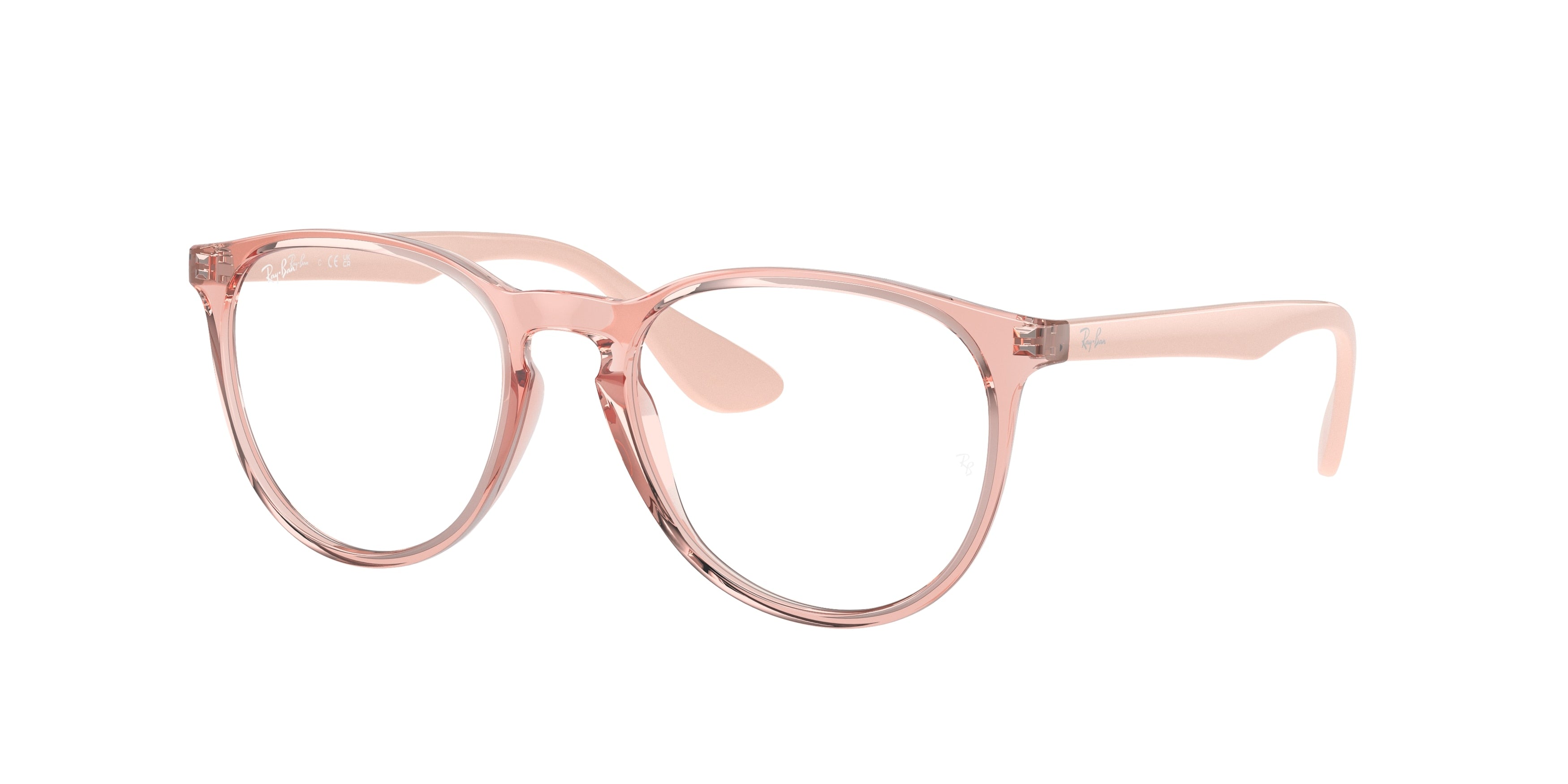 Ray-Ban Optical ERIKA RX7046 Phantos Eyeglasses  8338-Transparent Pink 51-140-18 - Color Map Pink