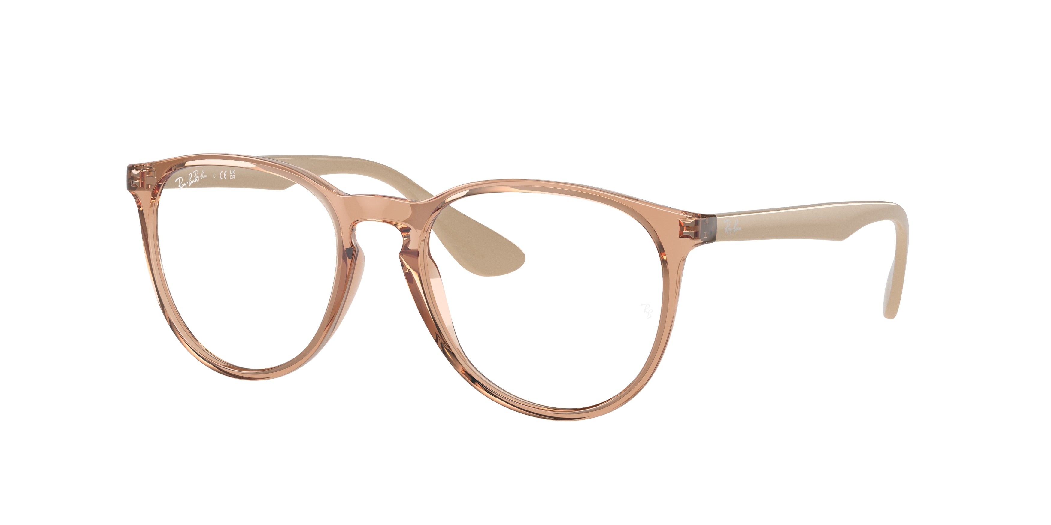 Ray-Ban Optical ERIKA RX7046 Phantos Eyeglasses  8339-Transparent Brown 51-140-18 - Color Map Brown