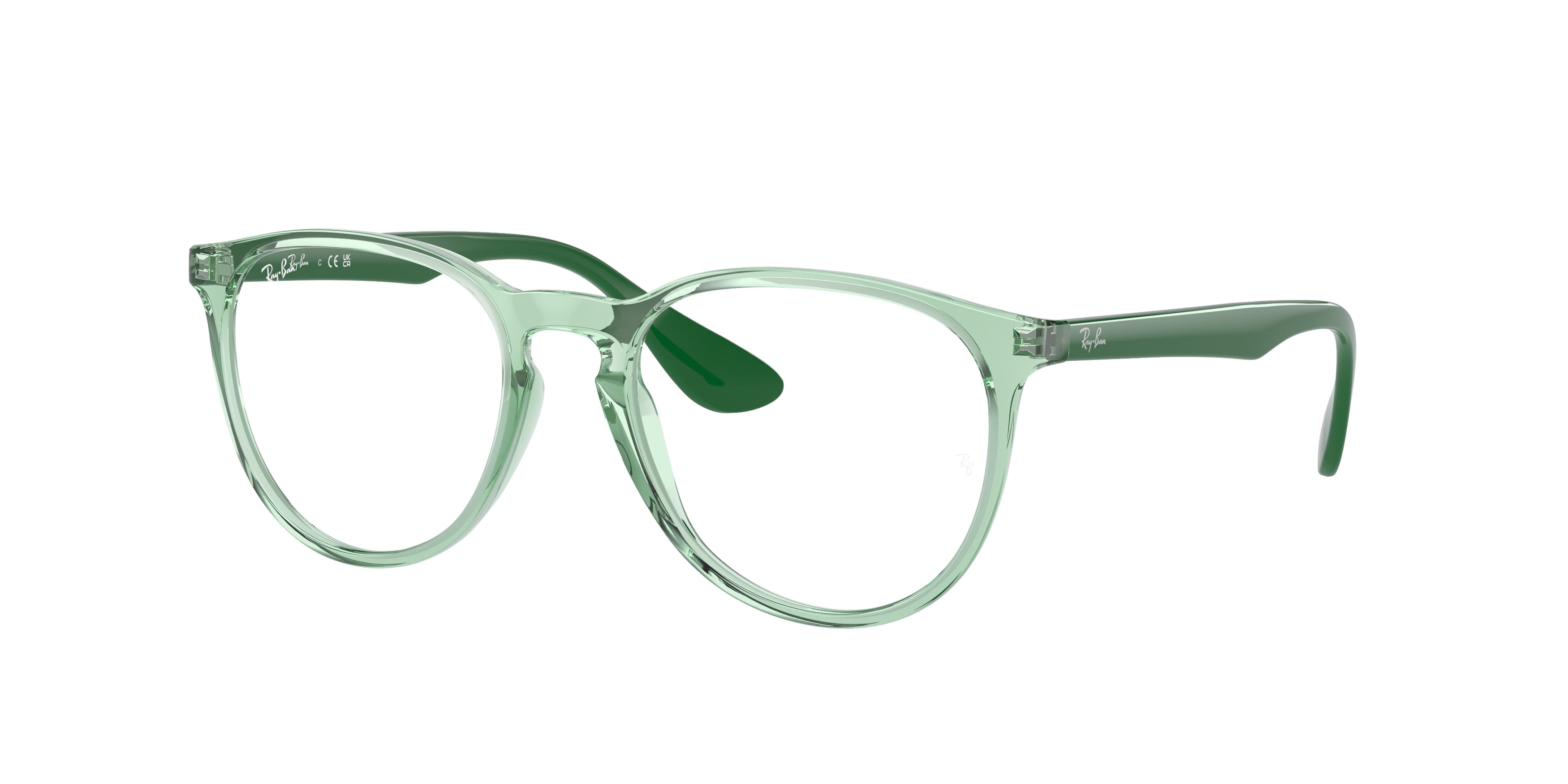 Ray-Ban Optical ERIKA RX7046 Phantos Eyeglasses  8340-Transparent Green 51-140-18 - Color Map Green