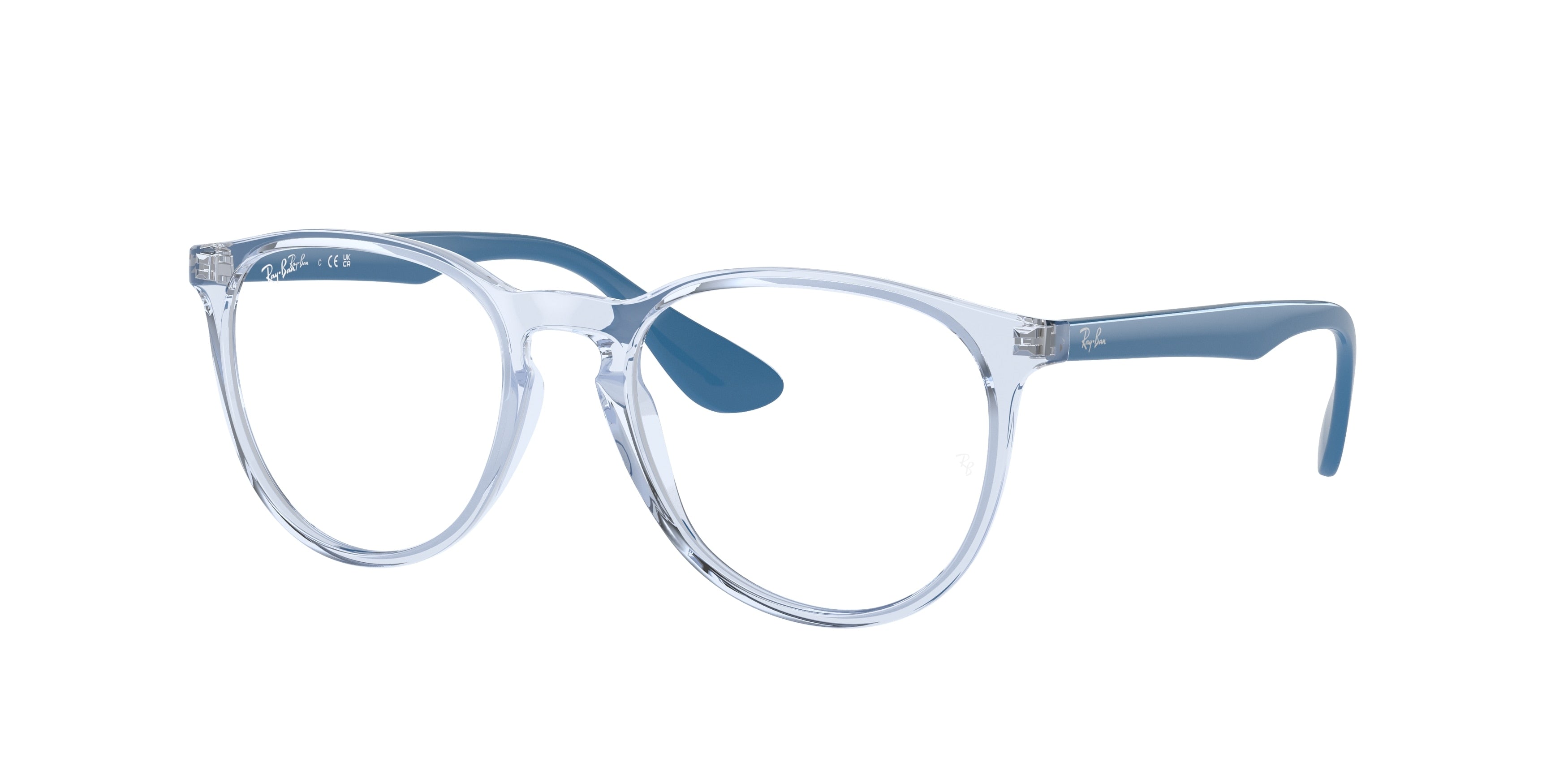 Ray-Ban Optical ERIKA RX7046 Phantos Eyeglasses  8341-Transparent Light Blue 51-140-18 - Color Map Blue