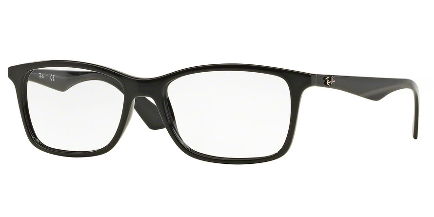 Ray-Ban Optical RX7047F Rectangle Eyeglasses  2000-BLACK 56-17-145 - Color Map black