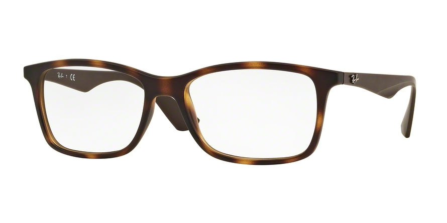 Ray-Ban Optical RX7047F Rectangle Eyeglasses  5573-MATTE HAVANA 56-17-145 - Color Map havana