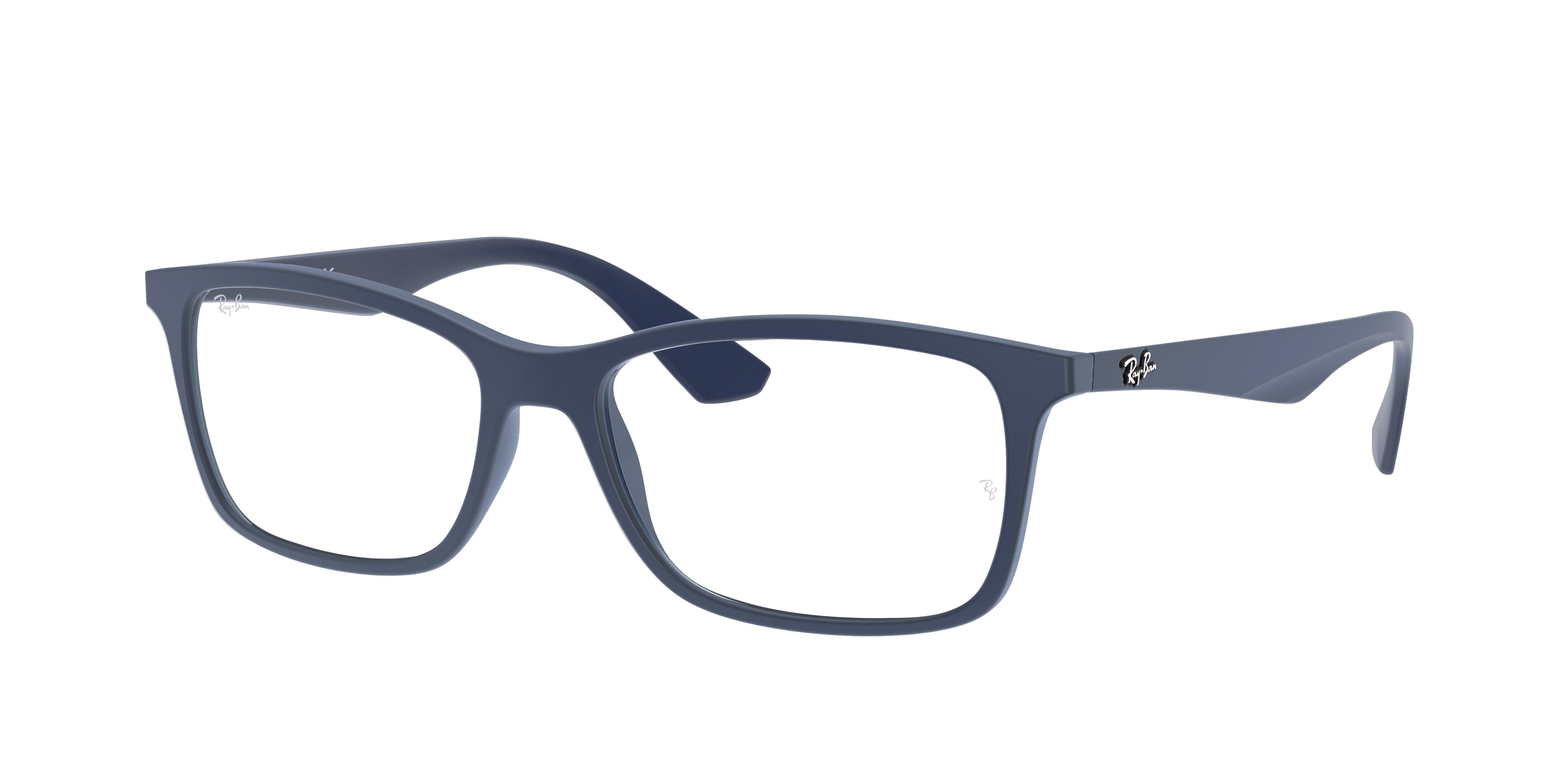 Ray-Ban Optical RX7047 Square Eyeglasses  5450-Transparent Blue 55-145-17 - Color Map Blue