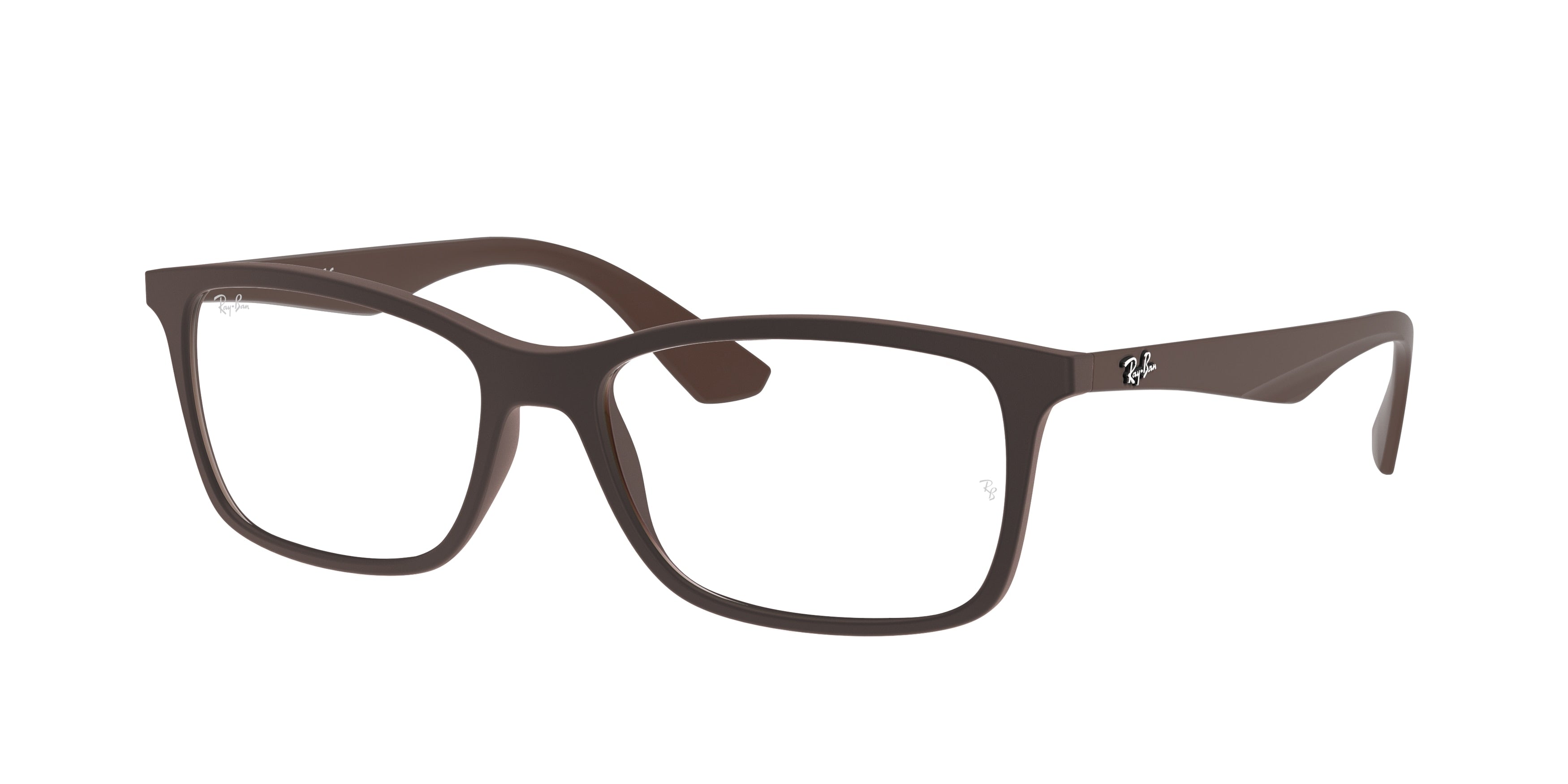 Ray-Ban Optical RX7047 Square Eyeglasses  5451-Transparent Brown 55-145-17 - Color Map Brown