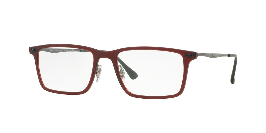 Ray-Ban Optical RX7050 Rectangle Eyeglasses  5456-DARK MATTE RED 54-18-140 - Color Map red