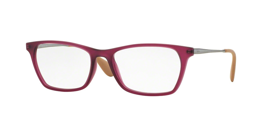 Ray-Ban Optical RX7053 Square Eyeglasses  5526-RUBBER VIOLET 54-17-140 - Color Map purple/reddish