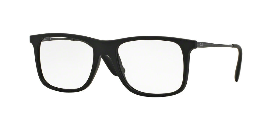 Ray-Ban Optical RX7054 Square Eyeglasses  5364-RUBBER BLACK 51-17-140 - Color Map black